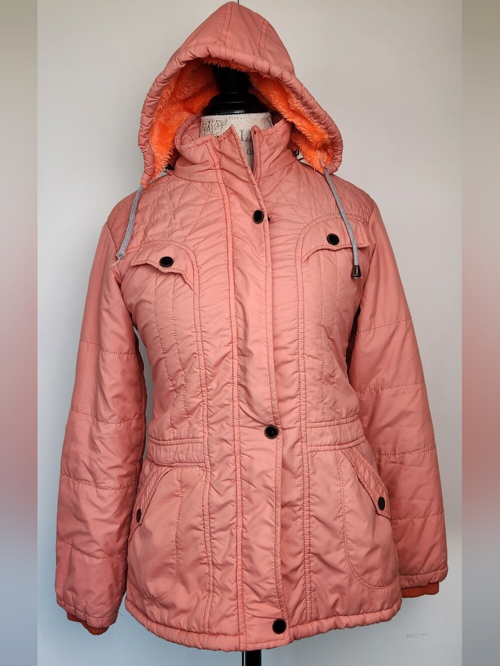 80s Quilted Pink Winter Jacket